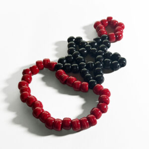 Crimson Cross Bead Glove