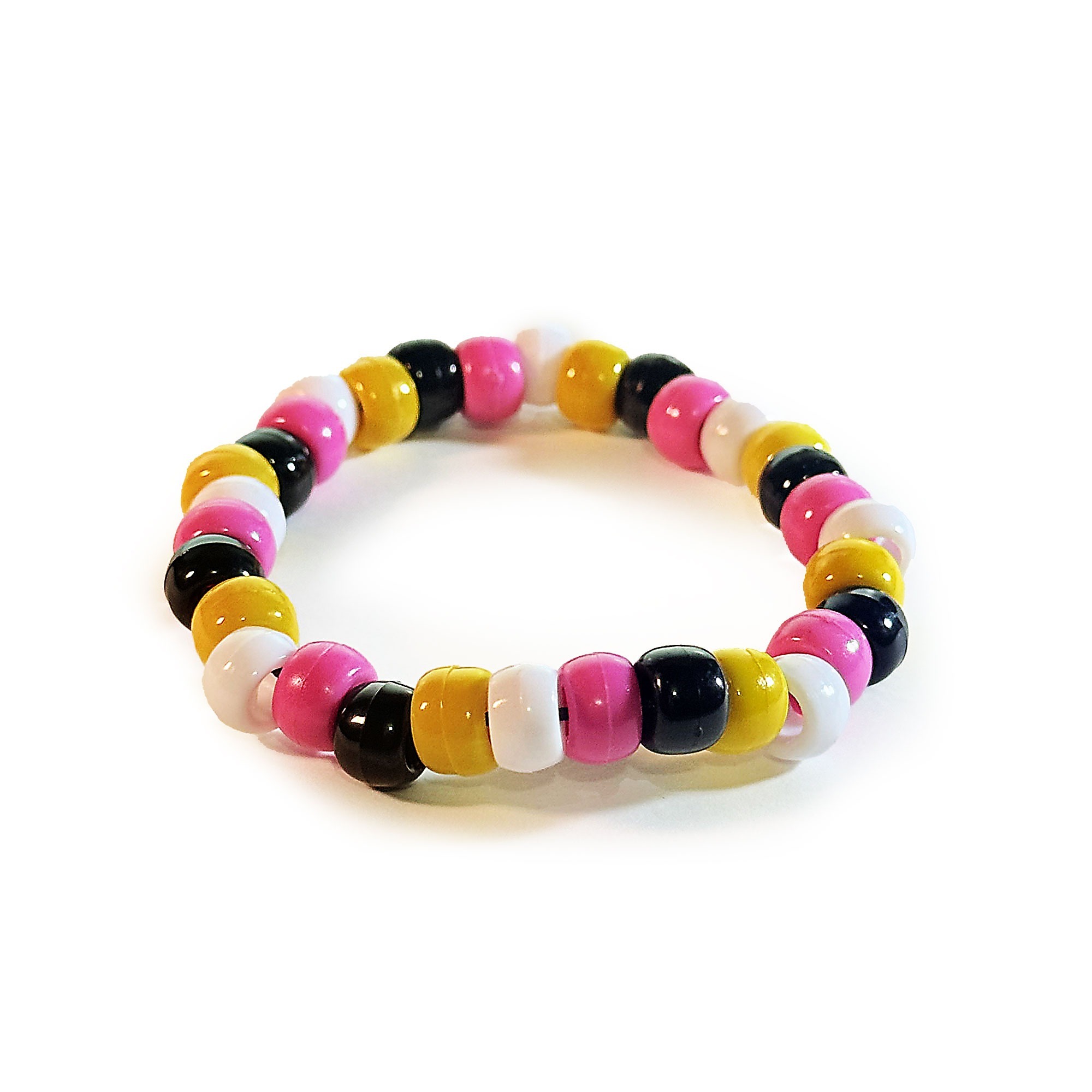 Bubblegum Bee Bead Bracelet