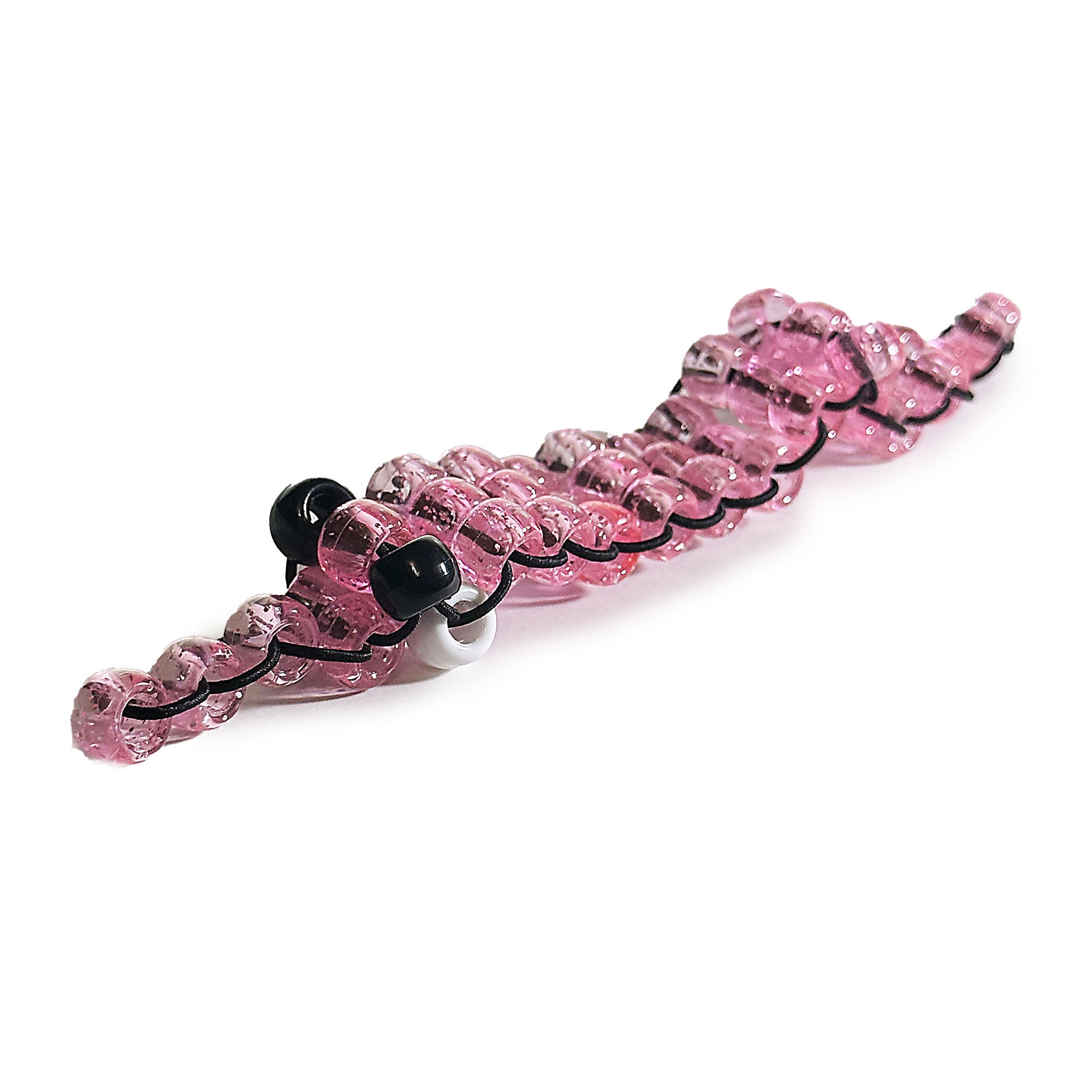 Pink Sparkle Worm Pet Buddy Keychain