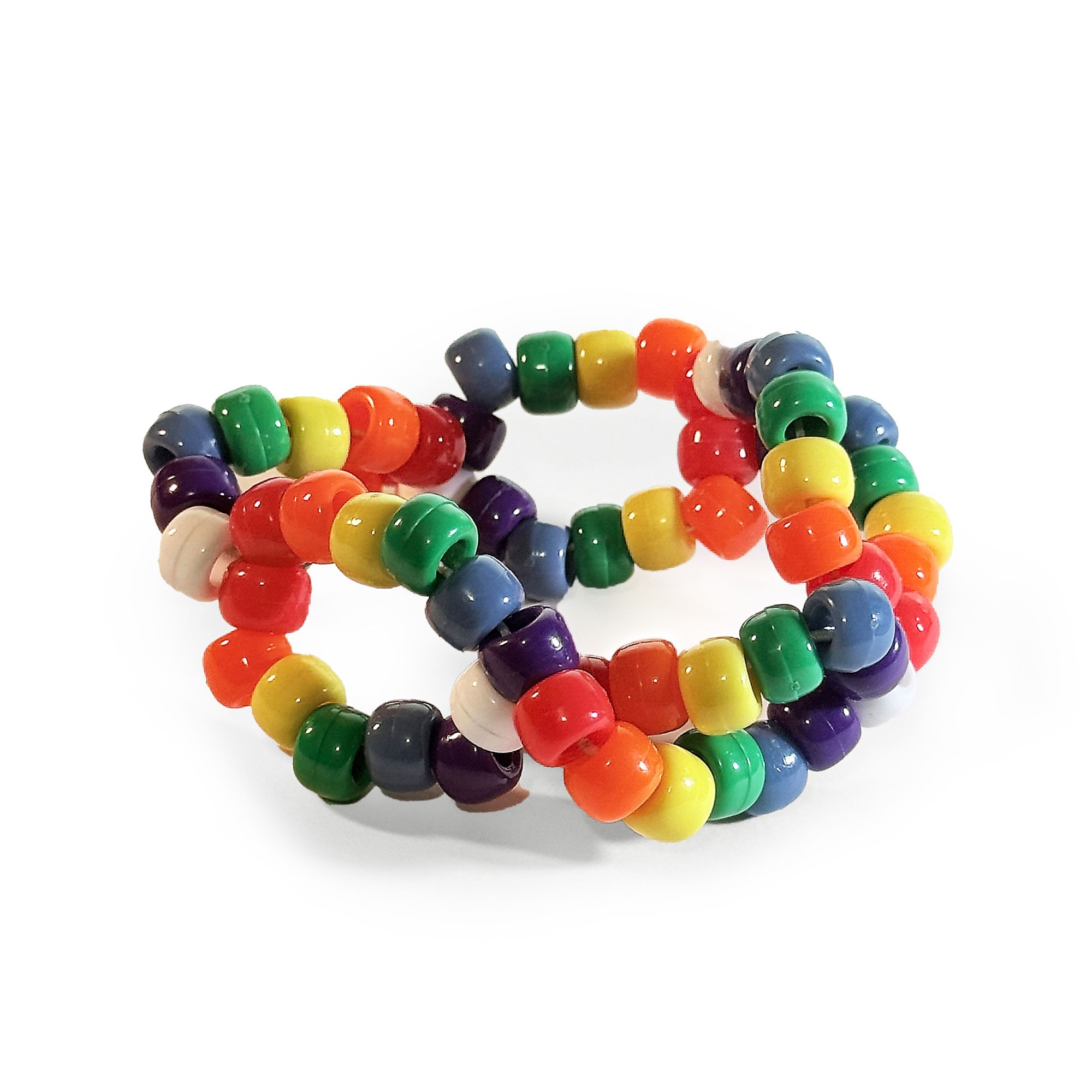 Rainbow Twirl Bead Bracelet