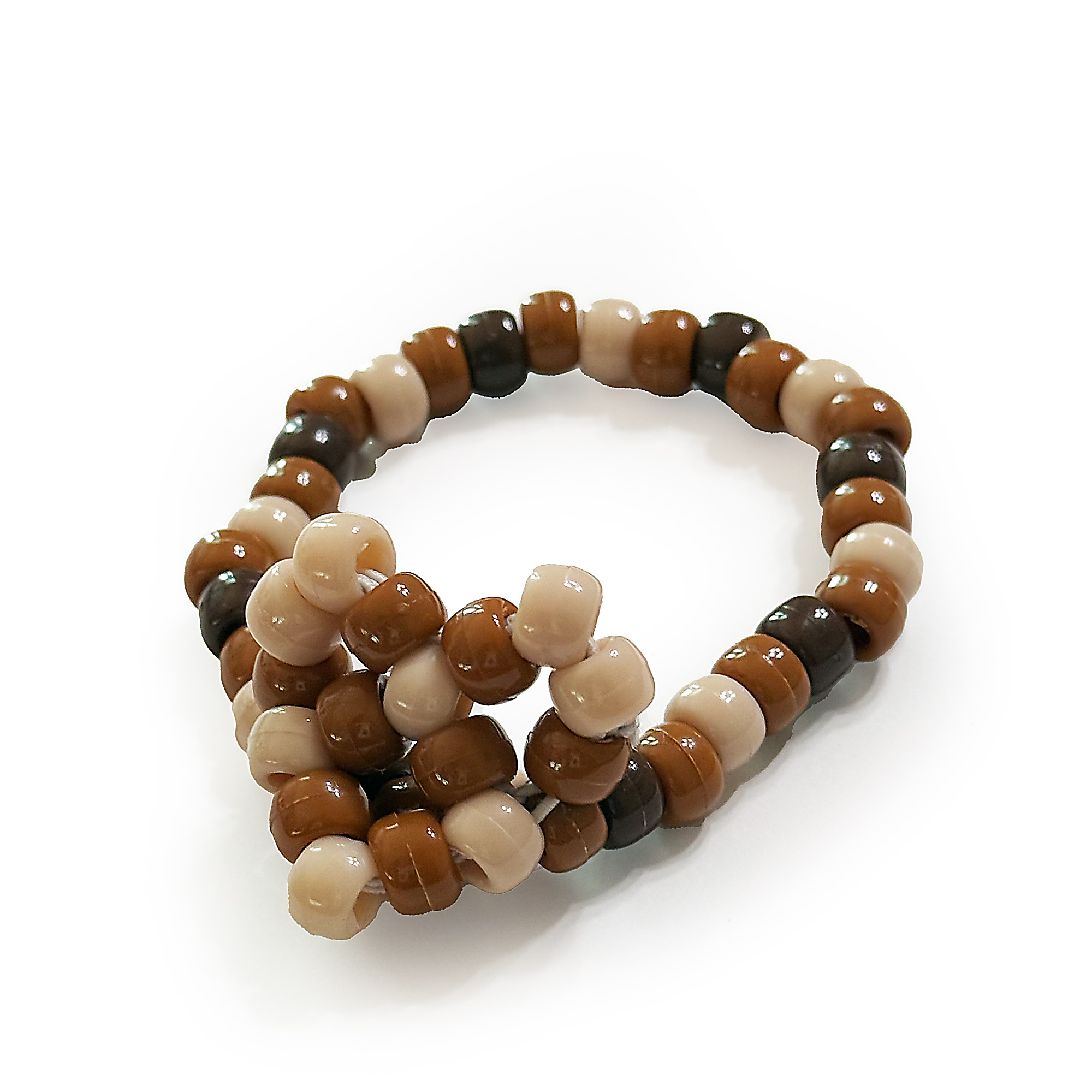 Earthy Tones Beaded Heart Bracelet