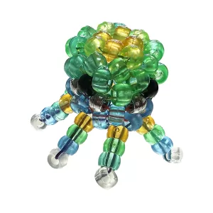 Wiggly Beaded Octopus Keychain